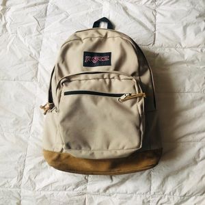 Jansport Suede and Tan Right Pack Backpack